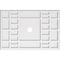 Ekena Millwork Beaux Architectural Grde PVC Ceiling Medallion, 34"W x 22 5/8"H x 3"ID x 11 3/4"C x 1"P, One-Piece CMP34X22BX-03000 - alternate 1